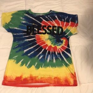 Tie dye BLESSED T-shirt